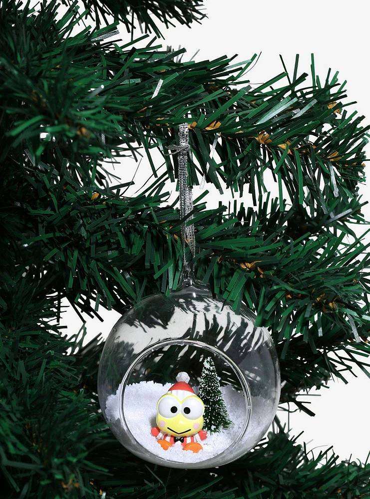 Keroppi Snowscape Glass Ornament