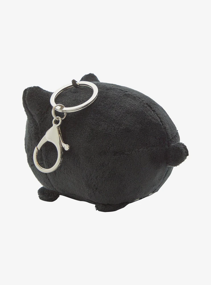 Tasty Peach Meowchi Black Sesame Plush Key Chain