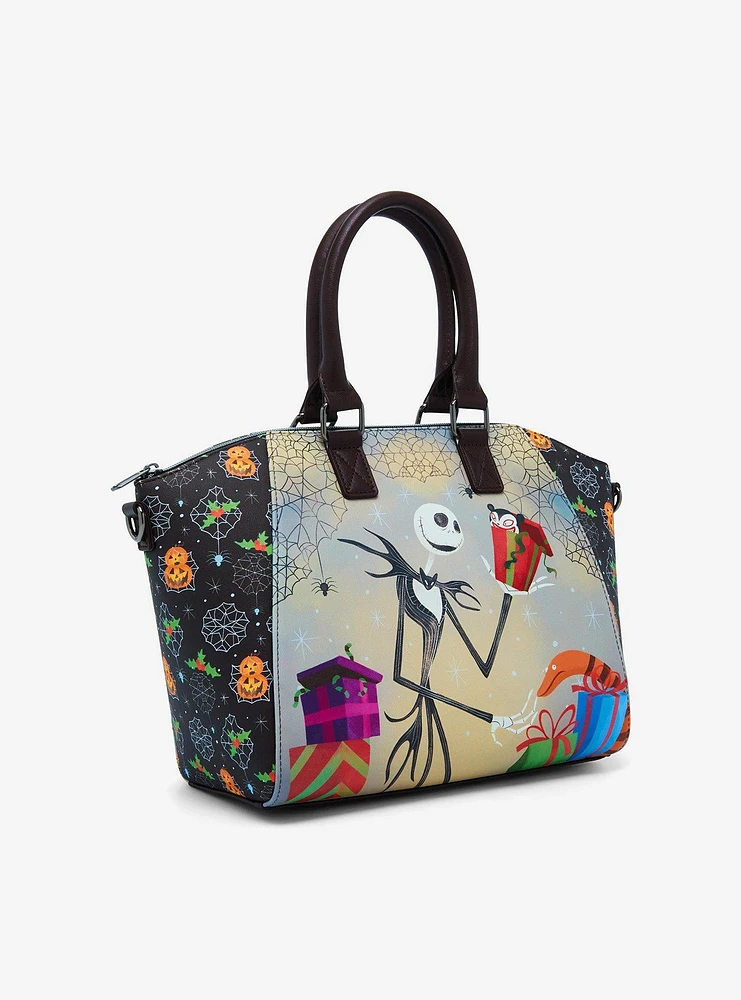 Loungefly The Nightmare Before Christmas Jack Presents Satchel Bag Hot Topic Exclusive