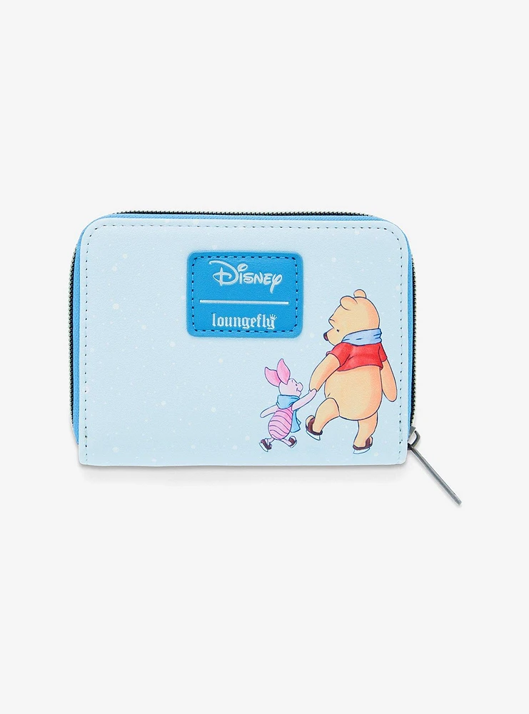 Loungefly Disney Winnie The Pooh Ice Skating Mini Zipper Wallet