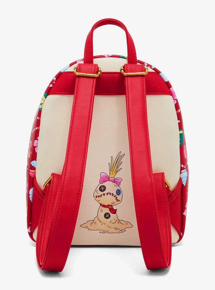 Loungefly Disney Stitch & Angel Holiday Tree Mini Backpack Hot Topic Exclusive