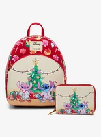 Loungefly Disney Stitch & Angel Holiday Tree Mini Backpack Hot Topic Exclusive