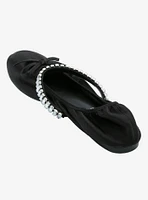 Azalea Wang Black Diamante Flats