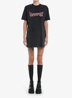 Social Collision Wasted Dark Wash Girls Oversized T-Shirt