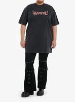 Social Collision Wasted Dark Wash Girls Oversized T-Shirt Plus