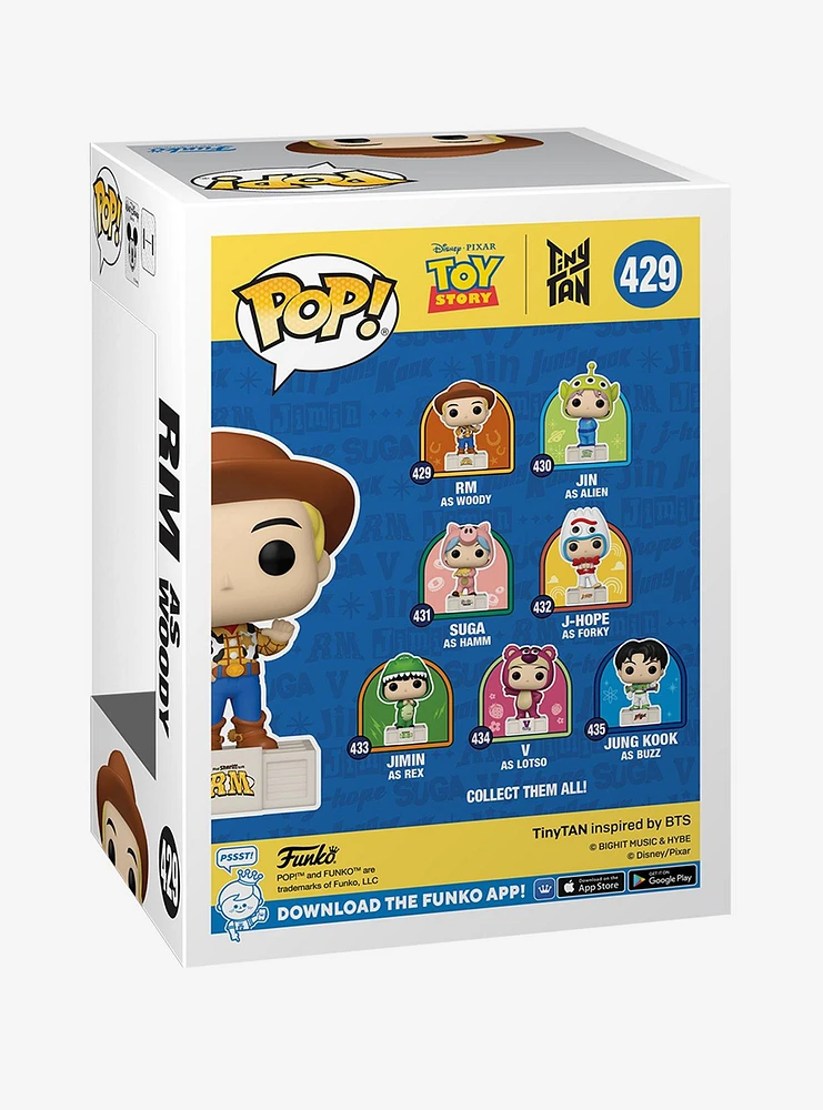 Funko Disney Pixar Toy Story X TinyTAN Pop! RM As Woody Vinyl Figure