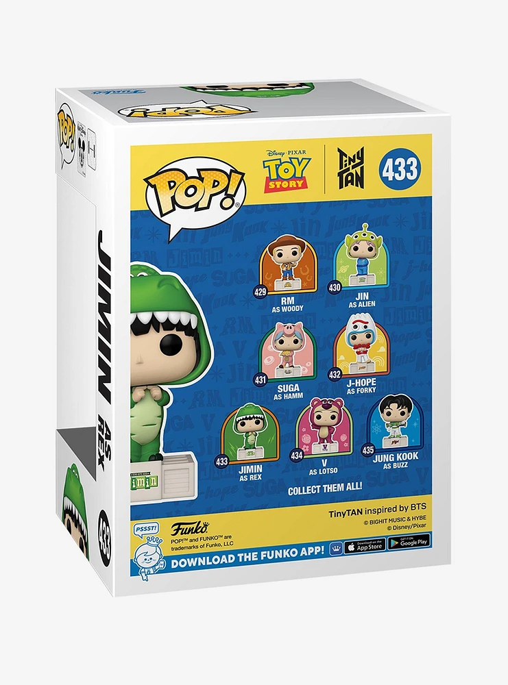 Funko Disney Pixar Toy Story X TinyTAN Pop! Jimin As Rex Vinyl Figure