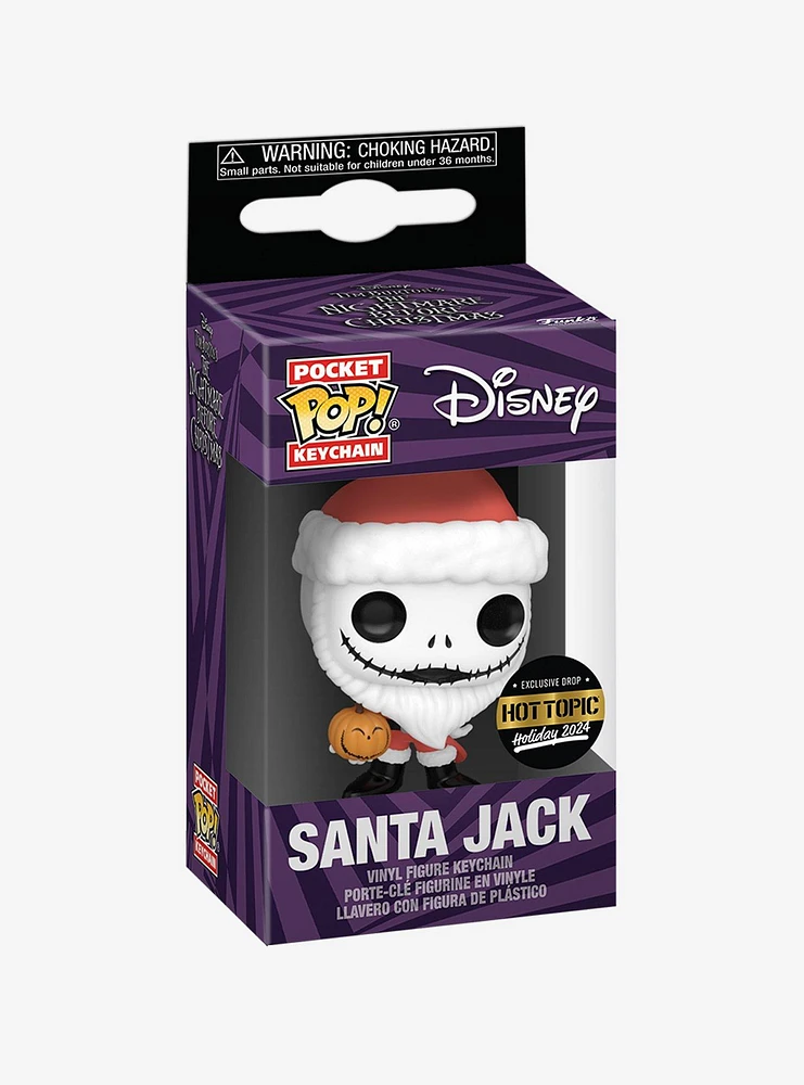 Funko The Nightmare Before Christmas Pocket Pop! Santa Jack Vinyl Key Chain Hot Topic Exclusive