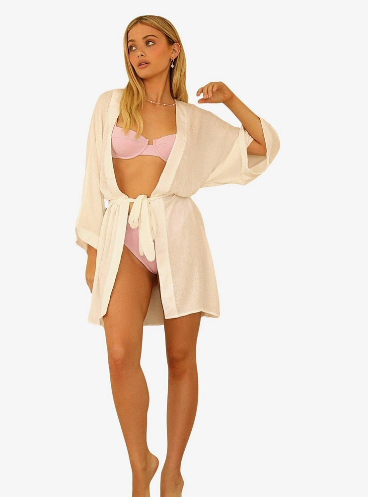 Dippin' Daisy's Marilyn Swim Cover-Up Robe Dotted Crepe