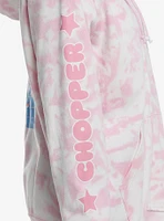 One Piece Chopper Pink Tie-Dye Girls Oversized Hoodie