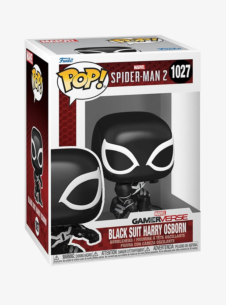 Funko Marvel Spider-Man 2 Pop! Black Suit Harry Osborn Vinyl Bobble-Head Figure