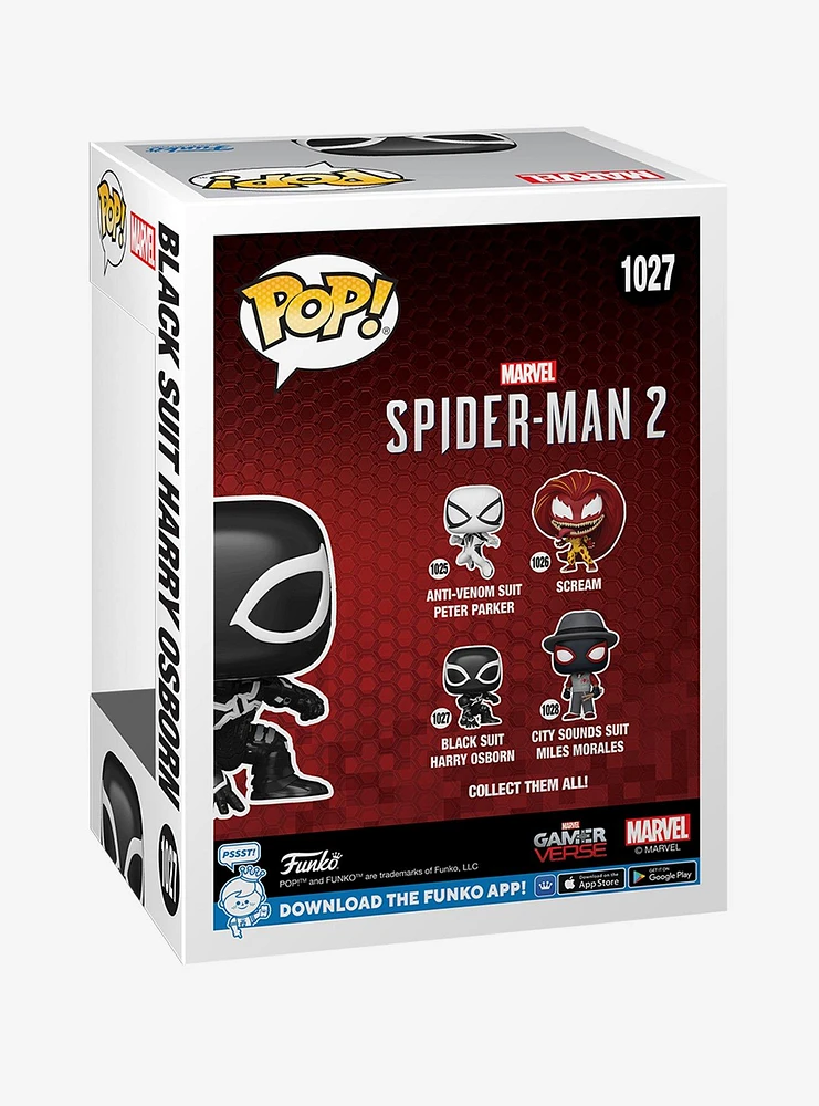 Funko Marvel Spider-Man 2 Pop! Black Suit Harry Osborn Vinyl Bobble-Head Figure