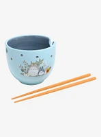 Studio Ghibli My Neighbor Totoro Floral Totoros Ramen Bowl with Chopsticks - BoxLunch Exclusive