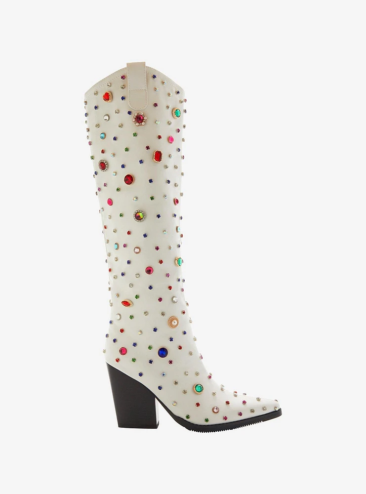 Azalea Wang Fuji Rhinestone Western Boots