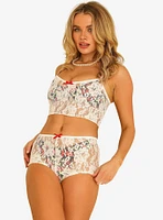 Dippin' Daisy's Naomi See Through Lace Swim Cover-Up Top Cream