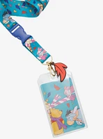 Disney Winnie the Pooh Characters Leaves Allover Print Lanyard - BoxLunch Exclusive