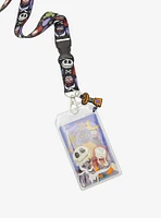 Disney The Nightmare Before Christmas Jack Skellington & Friends Allover Print Lanyard - BoxLunch Exclusive