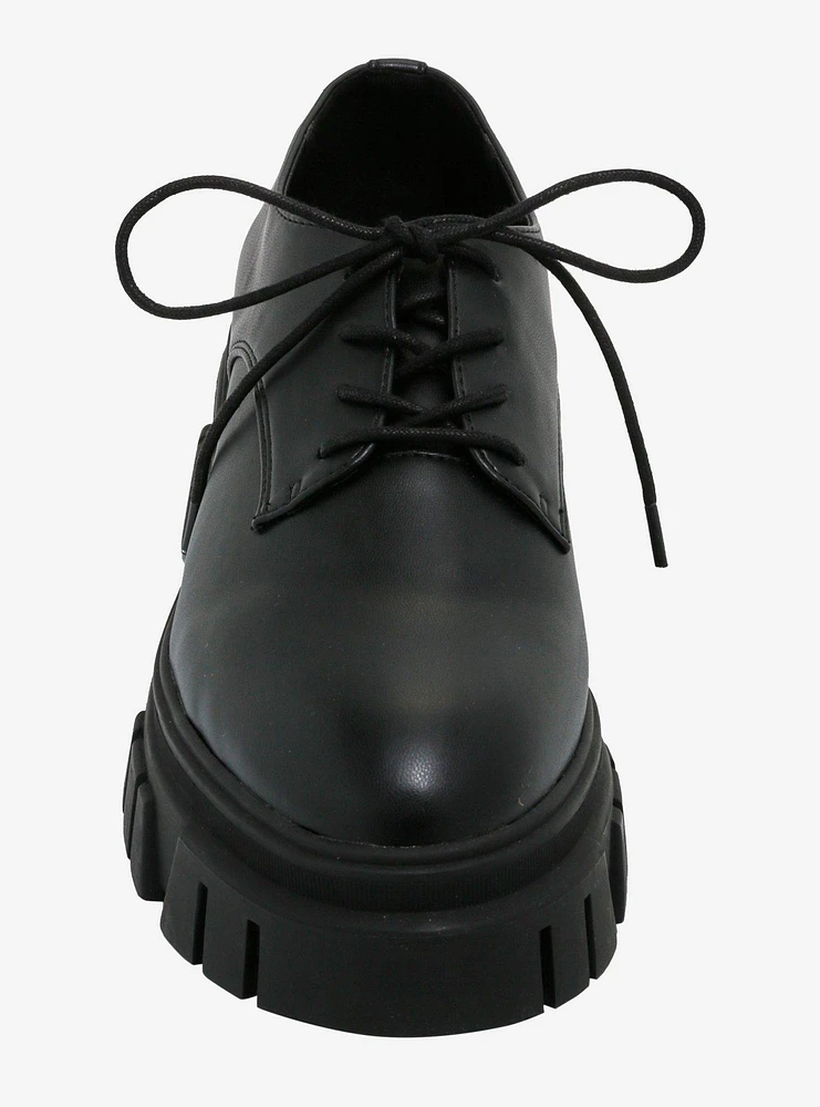 Chinese Laundry Black Chunky Oxford Shoes