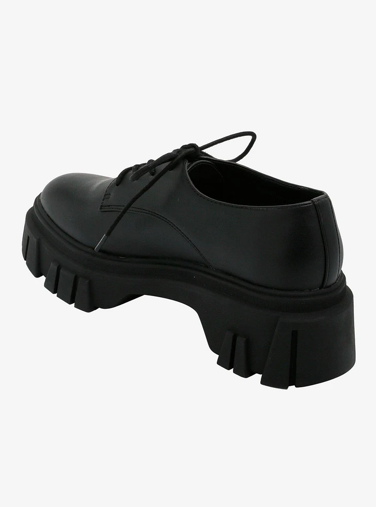 Chinese Laundry Black Chunky Oxford Shoes