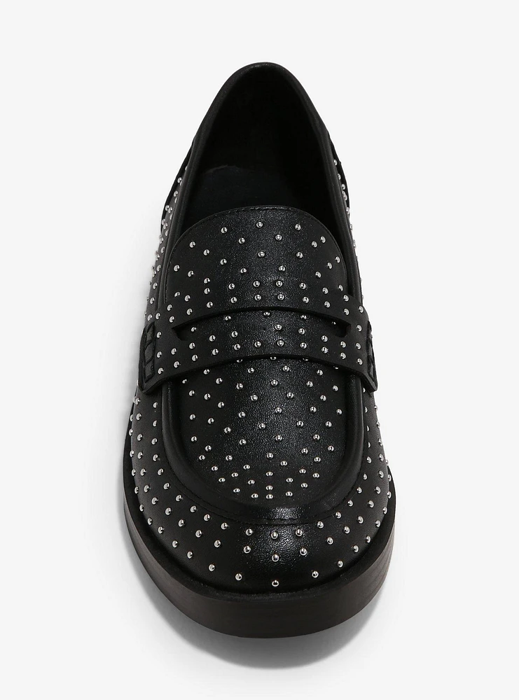 Chinese Laundry Black Studded Loafers