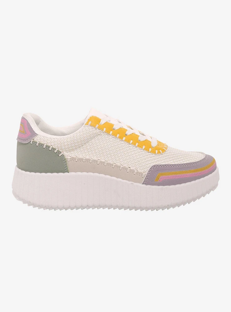 Chinese Laundry Muted Pastel Color-Block Sneakers