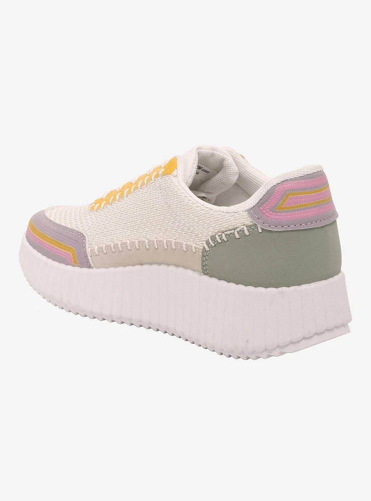 Chinese Laundry Muted Pastel Color-Block Sneakers