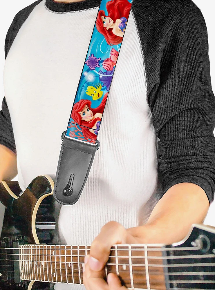 Disney The Little Mermaid Ariel and Flounder Vivid Guitar Strap