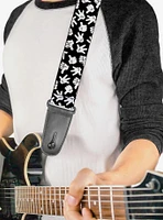 Disney Mickey Mouse Hand Gestures Scattered Guitar Strap