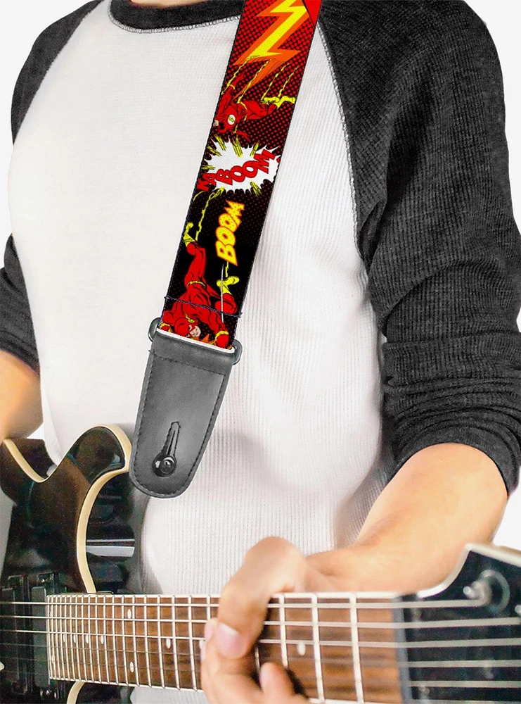 DC Comics The Flash Boom Kaboom Guitar Strap