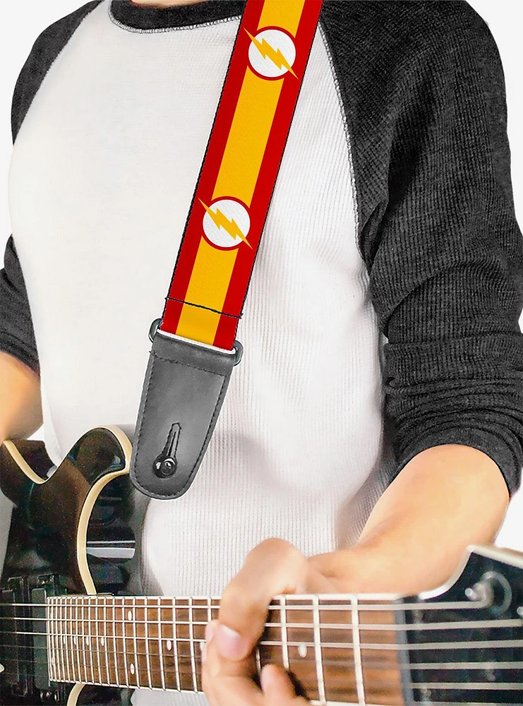 DC Comics The Flash Logo Stripe Guitar Strap