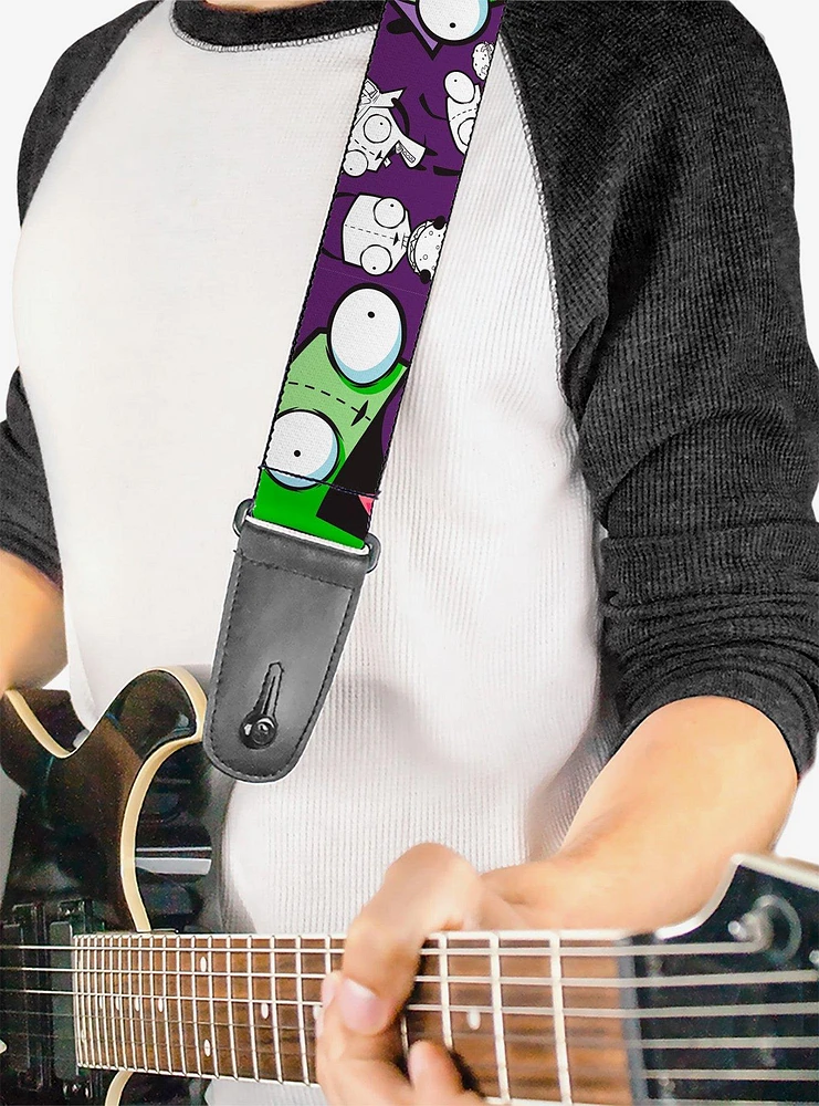 Invader Zim GIR Poses and Sketch Guitar Strap