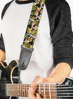 Looney Tunes Character Stacked Collage Guitar Strap