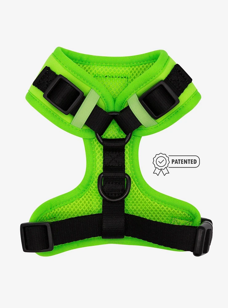 Sassy Woof Neon Green Adjustable Dog Harness