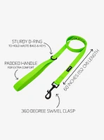 Sassy Woof Neon Green Dog Harness and Leash Bundle