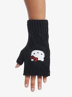 Hello Kitty Rhinestone Fingerless Gloves