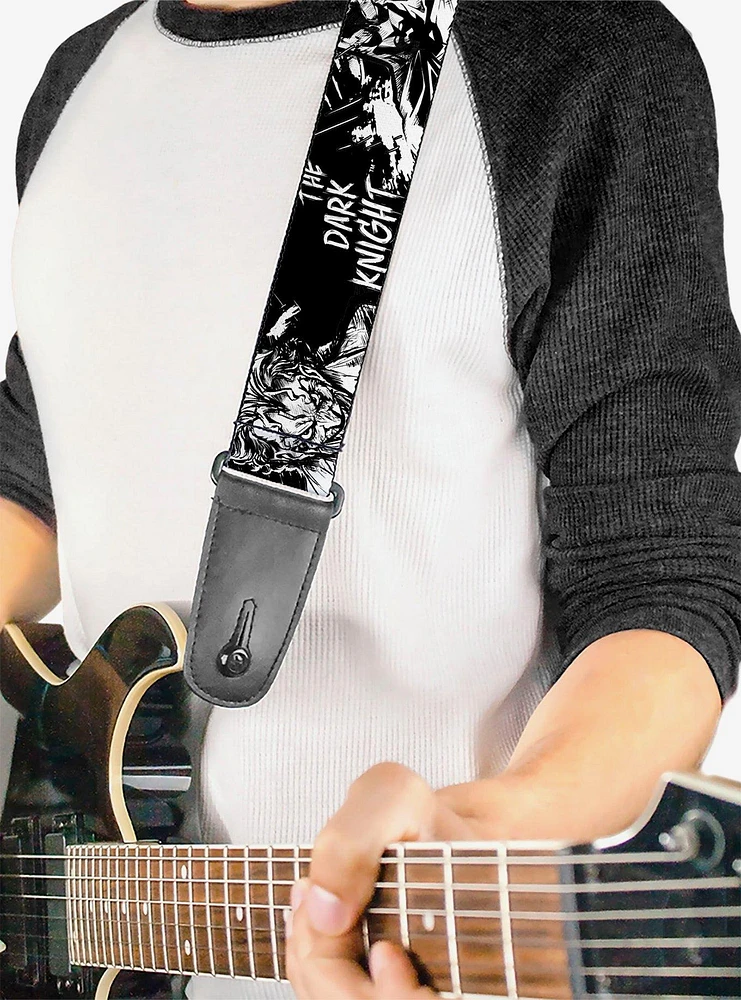 DC Comics Batman and Joker Smiling Close Up Guitar Strap