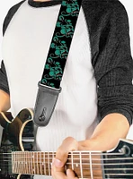 Rick and Morty Psychedelic Monster Pose Guitar Strap