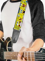 SpongeBob SquarePants Expressions Stripe Blue Guitar Strap