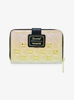 Loungefly Sanrio Hello Kitty Gold Bows Metallic Small Zip Wallet