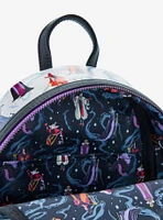 Loungefly Disney Villains Iridescent Allover Print Mini Backpack