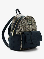 Loungefly Marvel Metallic Logo Allover Print Mini Backpack