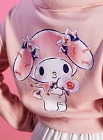 My Melody Lace Ribbon Girls Crop Hoodie