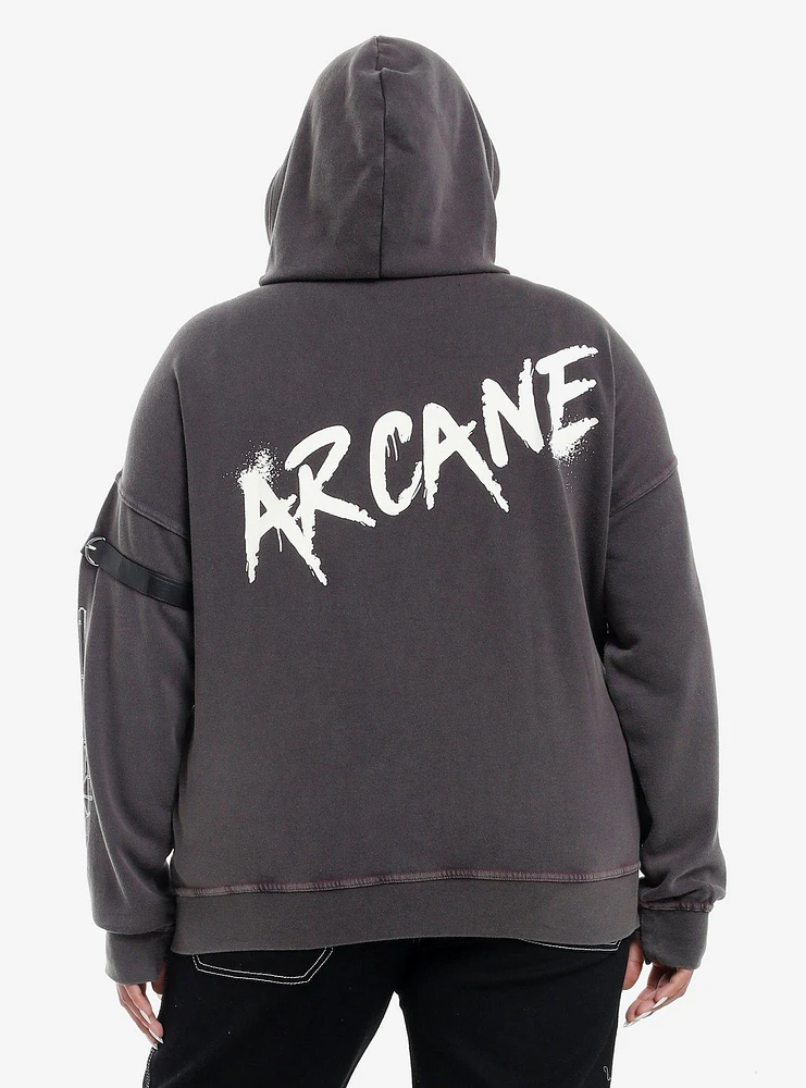 Arcane Vi & Caitlyn Glow-In-The-Dark Girls Hoodie Plus