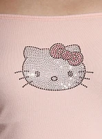 Hello Kitty Rhinestone Off-Shoulder Girls Long-Sleeve Top