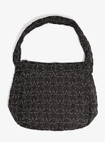 Star Stitch Quilted Puffer Shoulder Tote Bag