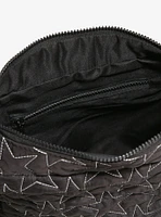 Star Stitch Quilted Puffer Shoulder Tote Bag