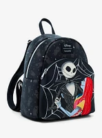 Loungefly The Nightmare Before Christmas Jack & Sally Spiderweb Mini Backpack Hot Topic Exclusive