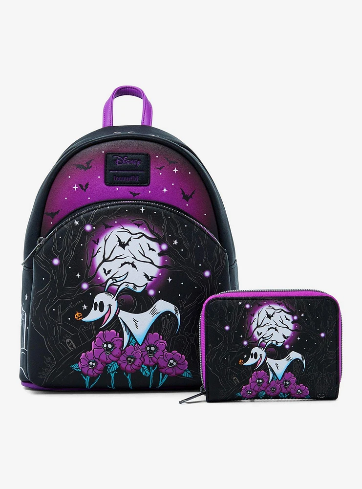 Loungefly The Nightmare Before Christmas Zero Moon Doodle Mini Backpack