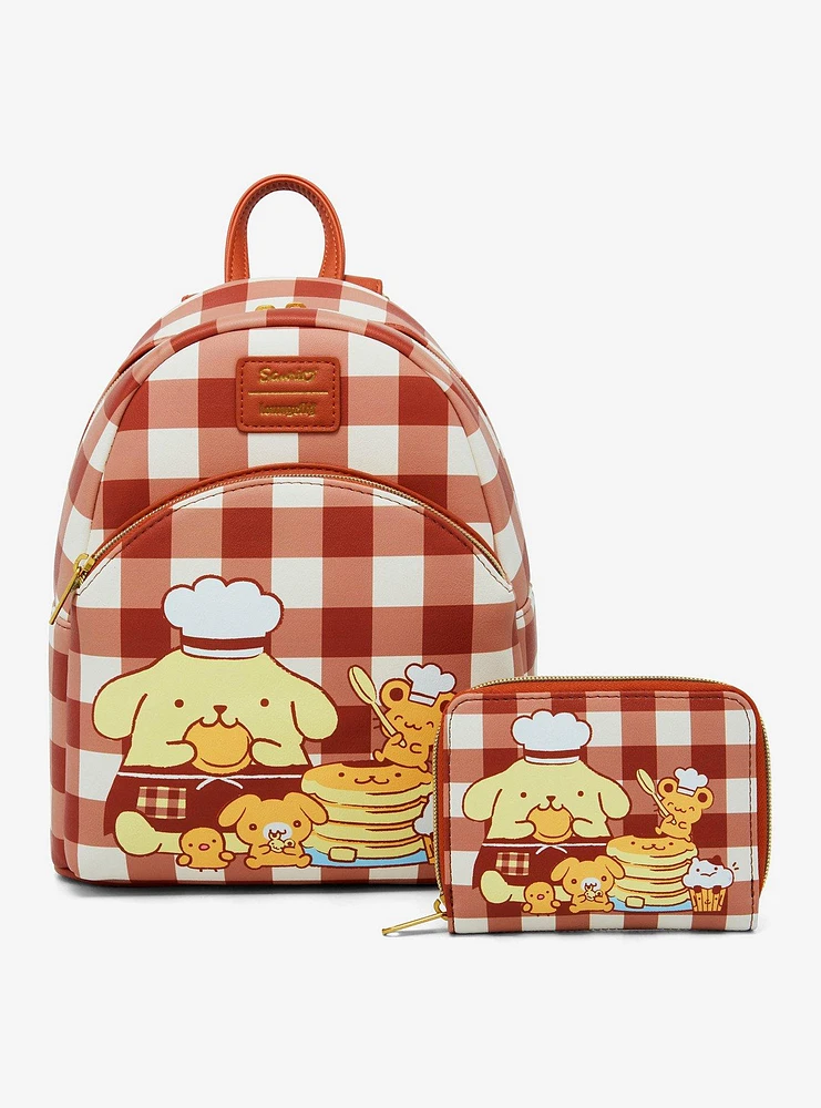 Loungefly Pompompurin Bakery Gingham Mini Backpack