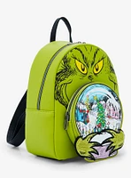 Loungefly Dr. Seuss How The Grinch Stole Christmas Snow Globe Glow In The Dark Mini Backpack Hot Topic Exclusive